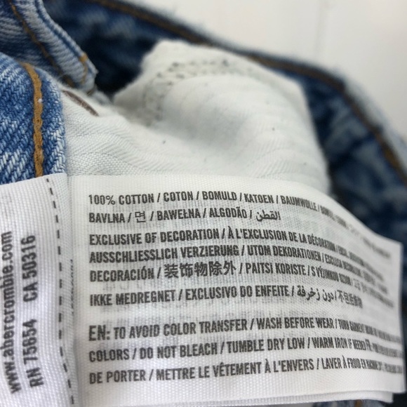 A&F Annie High Rise Ankle Straight Jeans Sz 00S - Picture 7 of 15